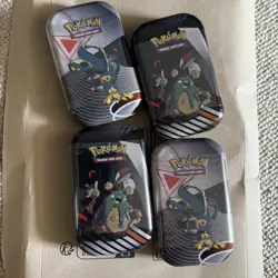POKEMON TCG: BLACK BOLT & WHITE FLARE UNOVA MINI TIN x 4 - SEALED IN HAND - Image 1