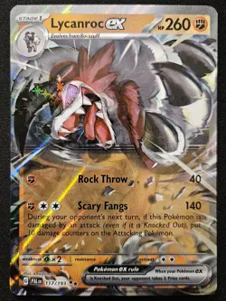 Lycanroc ex 117/193 S&V Paldea Evolved Extended Art Double Rare Holo Pokemon NM - Image 1