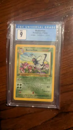1999 pokemon jungle 1st edition butterfree CGC 9 33/64 - Image 1