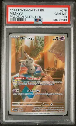 PSA 10 2024 POKEMON MIMIKYU SVP EN-SV BLACK STAR PROMO #075 - Image 1