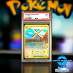 PSA 9 MINT Pokemon 2023 Artazon Gold Hyper Rare 229/197 Obsidian Flames Holo - Image 1