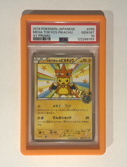 2014 POKEMON JPN XY PROMO #098 MEGA TOKYO'S PIKACHU PSA 10 - Image 1