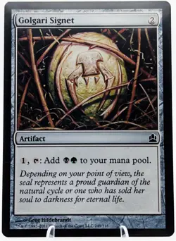 Golgari Signet #249 Modern Masters Artifact Magic Card In Protective Sleeve - Image 1