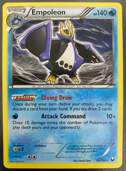 Empoleon 29/108 Rare Dark Explorers | NM | Pokemon Trading Card TCG - Image 1