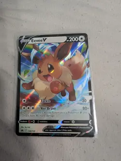 Pokemon TCG Crown Zenith Eevee v Holo Ultra Rare Card 108/159 - Image 1