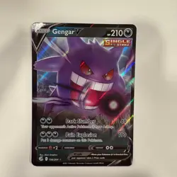 GENGAR V Holo Ultra Rare Pokemon Card Fusion Strike TCG 156/264 NM - Image 2