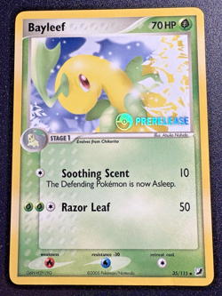 Prerelease Bayleef 35/115 EX Unseen Forces Pokemon Card Rare Stamped HP - Image 1