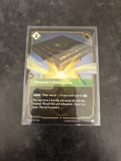 2025 League of Legends Riftbound TCG Zhonyas Hourglass Rare Card 077/298 - Image 1