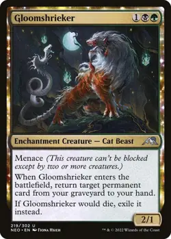 MTG Gloomshrieker - Kamigawa: Neon Dynasty (NEO) FOIL LP UC #219 - Image 1