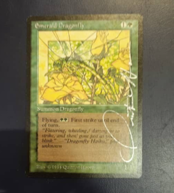 MTG Legends Emerald Dragonfly Signed Quinton Hoover - Image 1