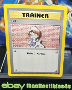 Bill 91/102 GERMAN Pokemon TCG Base Set Vintage WOTC Trainer NEVER Played MINT - Image 1