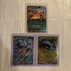 Pokemon Holo Card EX Lot Charizard Venusaur Blastoise Rare - Image 1