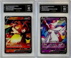Lance's Charizard V & Dark Sylveon V Gem Mint 10 GMA Graded Pokemon Celebrations - Image 2