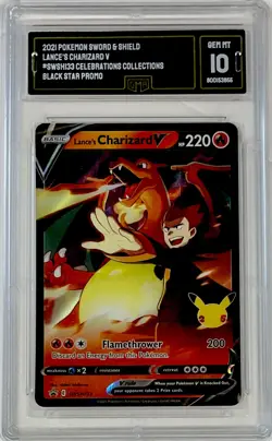 Lance's Charizard V & Dark Sylveon V Gem Mint 10 GMA Graded Pokemon Celebrations - Image 3