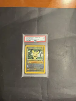 2001 Pokemon Black Star Pichu #35 Reverse Foil Promo Pokemon League PSA 7 - Image 1