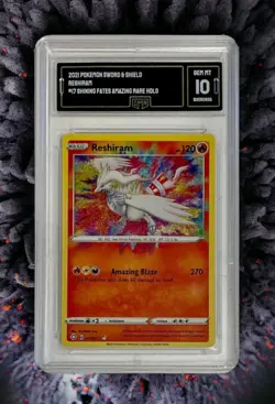 Reshiram, Kyogre, Yveltal Amazing Rare GMA 10 Graded Pokemon Shining Fates SET - Image 2
