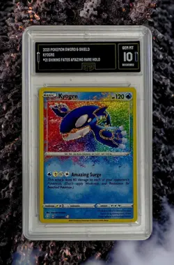 Reshiram, Kyogre, Yveltal Amazing Rare GMA 10 Graded Pokemon Shining Fates SET - Image 3