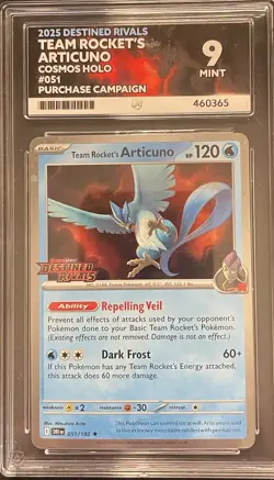 ACE 9 Team Rocket’s Articuno 051/182 Best Buy Promo Pokemon Destined Rivals - Image 1