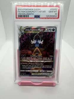 2023 POKEMON SWORD & SHIELD CROWN ZENITH FULL ART/HISUIAN SAMUROTT VSTAR PSA 10 - Image 1