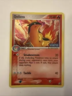 2005 POKEMON TCG QUILAVA EX UNSEEN FORCES REVERSE HOLO STAMPED 45/115 LP/MP - Image 1