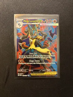 Mega Lucario ex 160/132 Me01: Mega Evolution Full Art Holo NM/Mint Pokemon TCG - Image 1