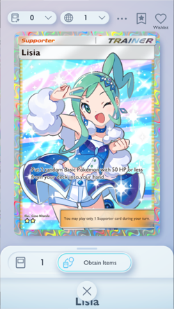 Lisia Full Art, Pokemon TCG Pocket, English language, Mega-Rising - Image 1