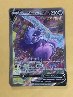 Pokemon TCG Galarian Slowking Vmax Alternate Art 179/198 SwSh: Chilling Reign NM - Image 1