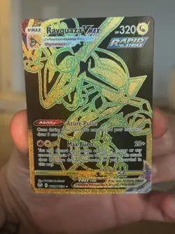 Pokemon TCG Cards Rayquaza VMAX TG29/TG30 Silver Tempest Gold Secret Rare - Image 1