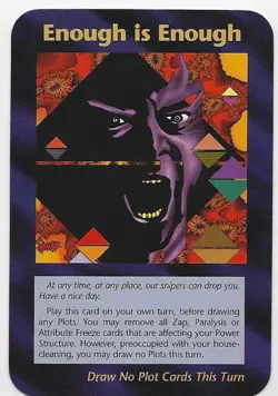 1995 INWO Illuminati Card - Enough is Enough - Assassins - Trump - NM - Image 3