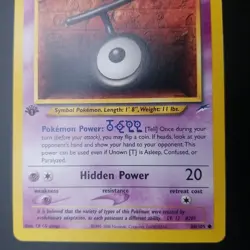 Unown T 88/105 - 1ST EDITION - Neo Destiny - Vintage WOTC POKEMON CARD - NM - Image 3