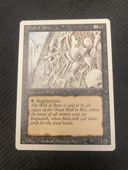 MTG Wall of Bone Revised Edition Regular Uncommon - Image 1