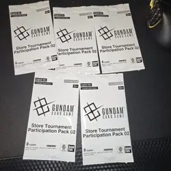 Gundam Card Game TCG Store Tournament Packs x5, English Sealed - Image 1