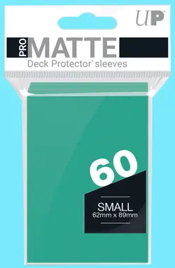 Ultra Pro 60 AQUA PRO-MATTE Small Size Deck Protector NEW Gaming Card Sleeves - Image 1