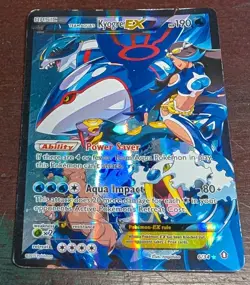 Team Aqua's Kyogre EX - 6/34 Pokemon Double Crisis Full Art Card Pokemon Played - Image 1