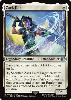 Zack Fair NM Final Fantasy MTG Magic the Gathering White English Card - Image 1