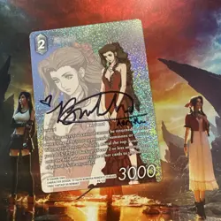 Final Fantasy Aerith Ancient Foil Card Signed By VA Briana White -In Person Auto - Image 1