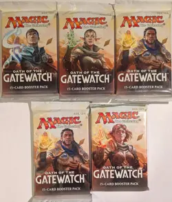 Magic the Gathering Oath of Gatewatch 15 Card Pack 5 Packs SEALED - Image 1