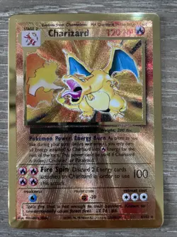 Charizard #4 Pokemon Celebrations Metal Gold Card Ultra Premium Collection - Image 1