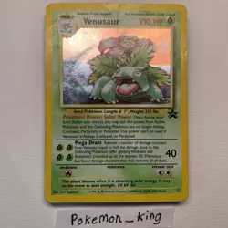 Pokemon TCG Venusaur Holo Card 13/53 WOTC Promo Vintage 1999 Black Star - Image 1