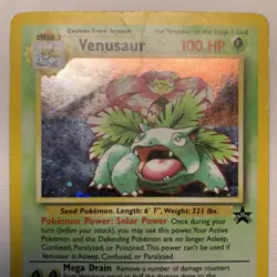 Pokemon TCG Venusaur Holo Card 13/53 WOTC Promo Vintage 1999 Black Star - Image 3