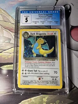 CGC 5 Dark Dragonite Holo Rare Legendary Collection Pokemon Card WOTC 5/110 - Image 1