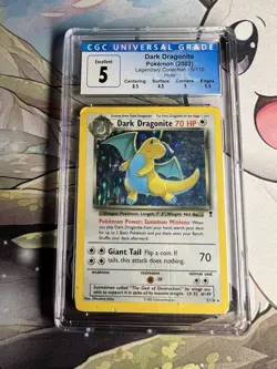 CGC 5 Dark Dragonite Holo Rare Legendary Collection Pokemon Card WOTC 5/110 - Image 2