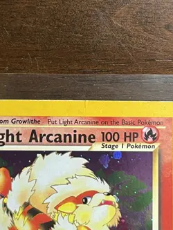 Pokemon TCG Light Arcanine Neo Destiny Holo Card 12/105 Unlimited Rare - Image 3