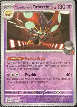 Team Rocket's Orbeetle 089/182 Sv10: Destined Rivals Reverse Holo - Pokemon Card - Image 1