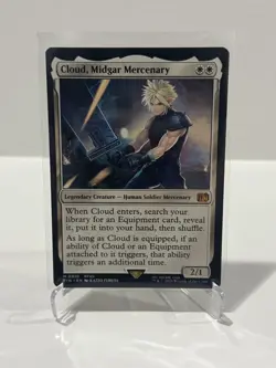 Cloud, Midgard Mercenary M 0010 Regular Final Fantasy Magic the Gathering MTG NM - Image 1