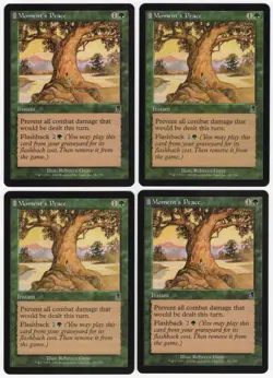 Moment's Peace x4 4x 2001 Odyssey PLAYSET Green Common Instant MTG NM AZ1 - Image 1