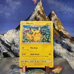 Pikachu - 004/012 Pokemon McDonald's 2018 - Holo Promo ? Damaged - Image 1