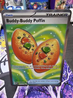 POKEMON BUDDY-BUDDY POFFIN 167/132 MEGA EVOLUTION FULL ART ULTRA RARE ITEM - LP+ - Image 1
