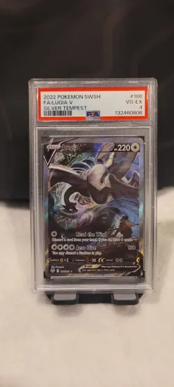 2022 Pokemon SWSH Silver Tempest #186 Lugia V FA PSA 4 Good Condition - Image 1