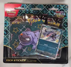 Pokemon Scarlet & Violet Paldean Fates Shiny Maschiff Tech Sticker Collection - Image 1